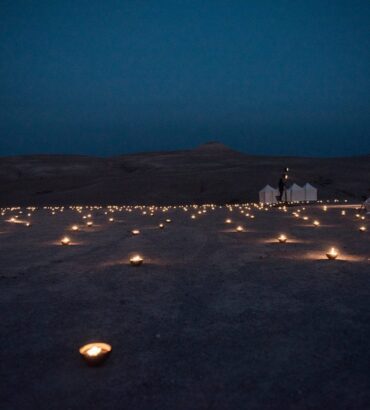 Candles in the desert