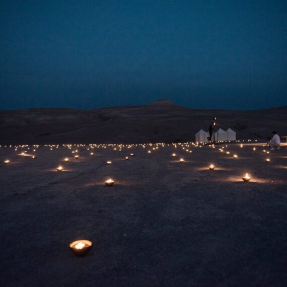 Candles in the desert